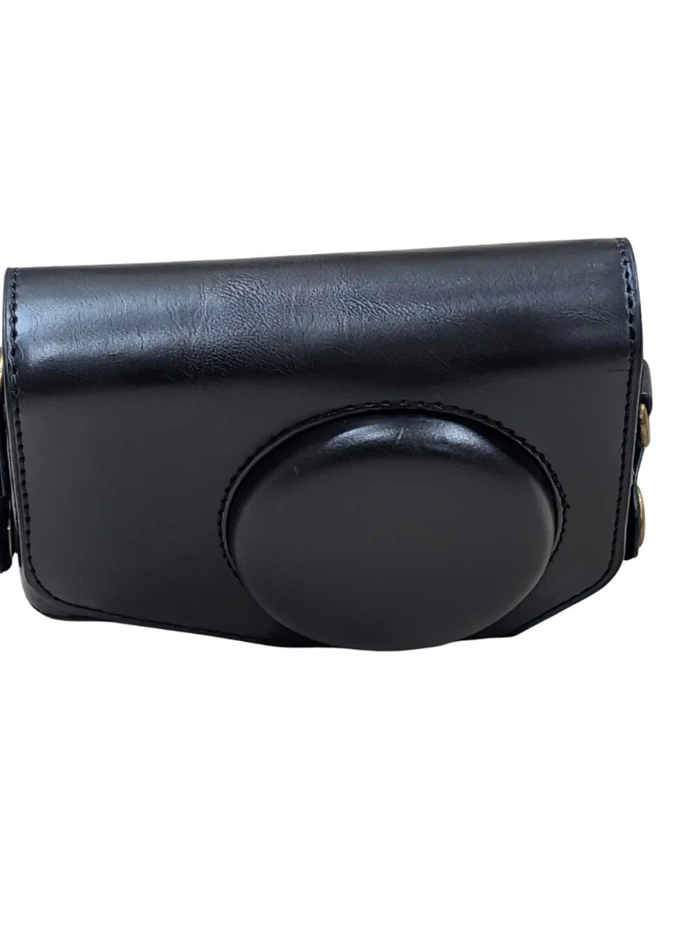 MegaGear Black Leather Camera Case Ever Ready Bag Strap